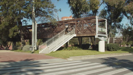 Modern-and-beautiful-wooden-bridge-of-the-Barcelona-92-Olympics