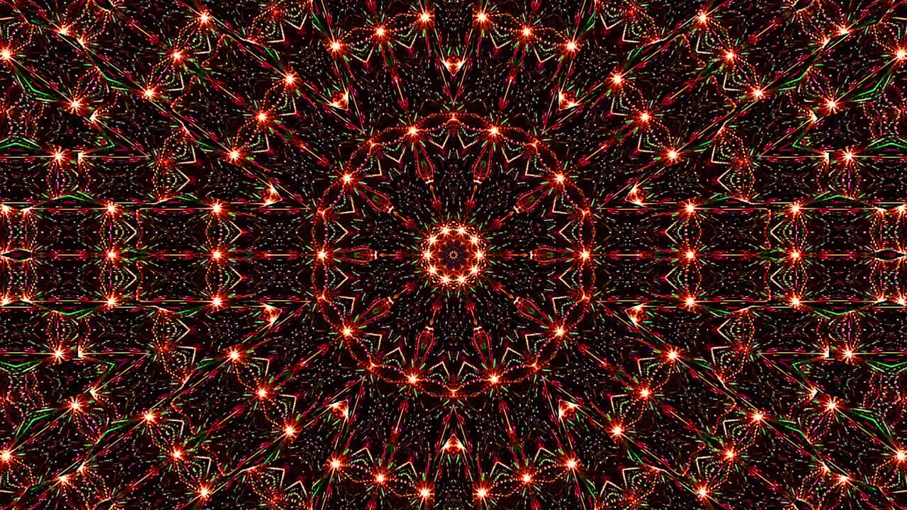 Vakkert abstrakt kaleidoskop som skinner, et strålende lys som regulerer de subtile bevegelsene