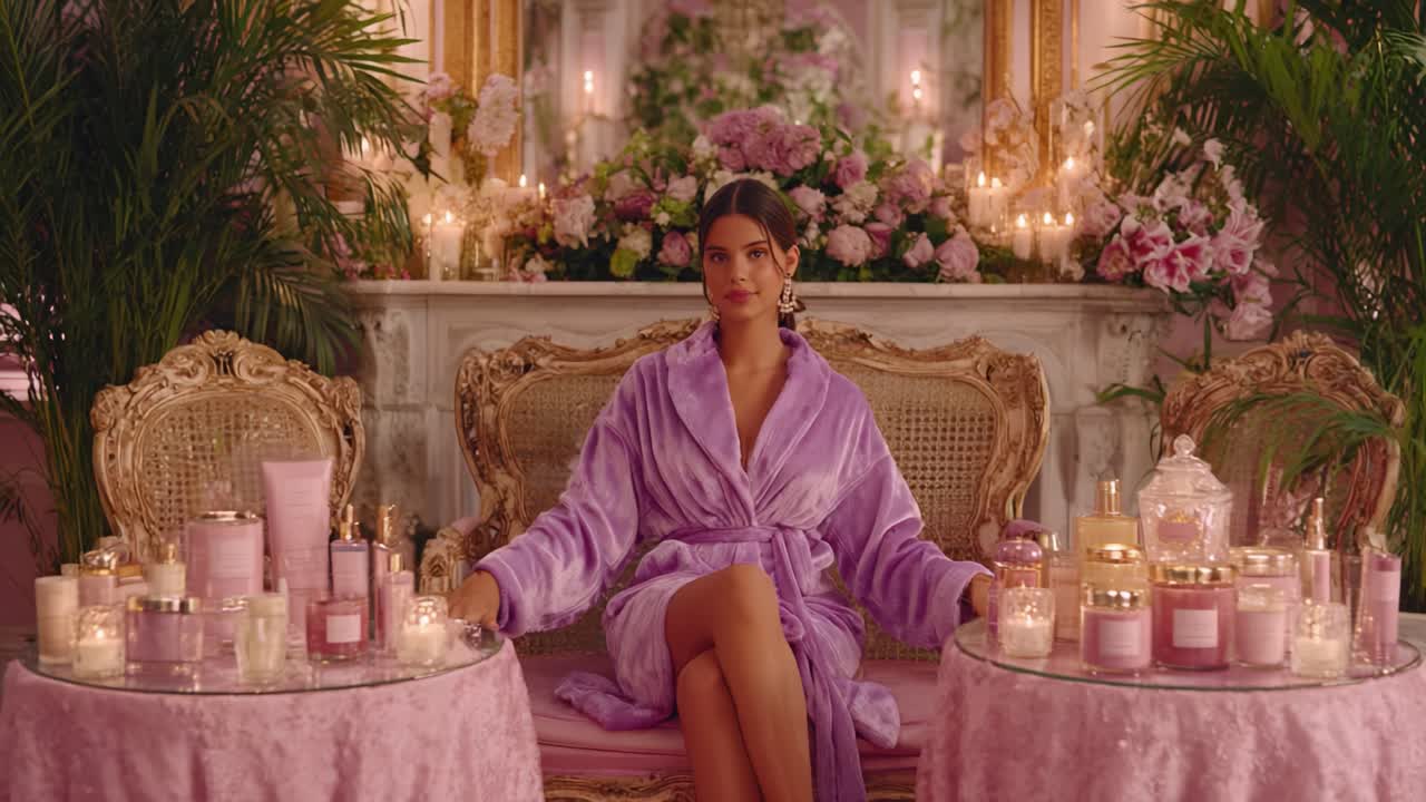 Una lussuosa fuga benessere: abbandonati alla serenità circondato da eleganti composizioni floreali e dalla luce soffusa delle candele in un ambiente rosa e raffinato