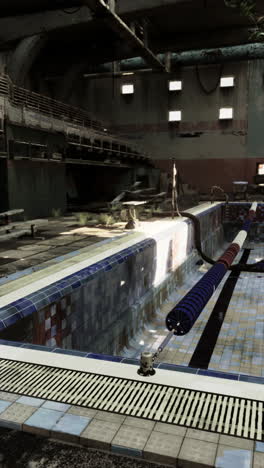 piscina cubierta abandonada