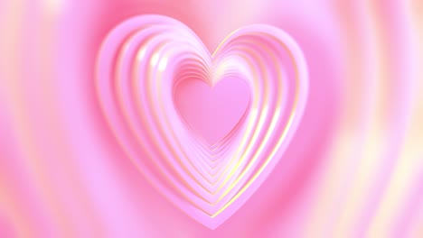 heart waves on a pink background.