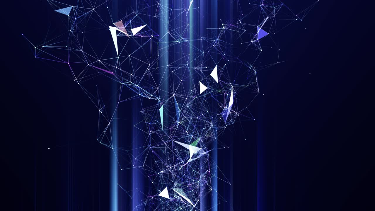Abstract shapes plexus animation background