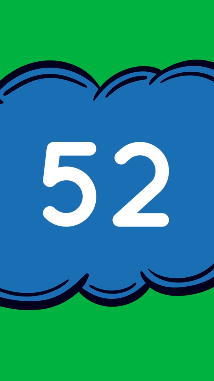 Blue cloud with numbers 4k