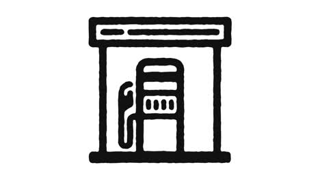 gas station icon animation footage & alpha channel