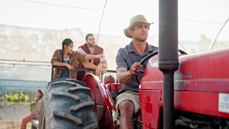 farmers working on a tractor