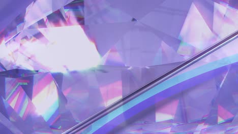 밝은 반점 위로 움직이는  ⁇ 은 반 ⁇ 이는 프리즘의 애니메이션