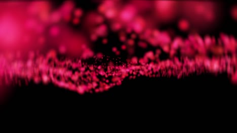 abstract digital light blue particles wave flow motion background