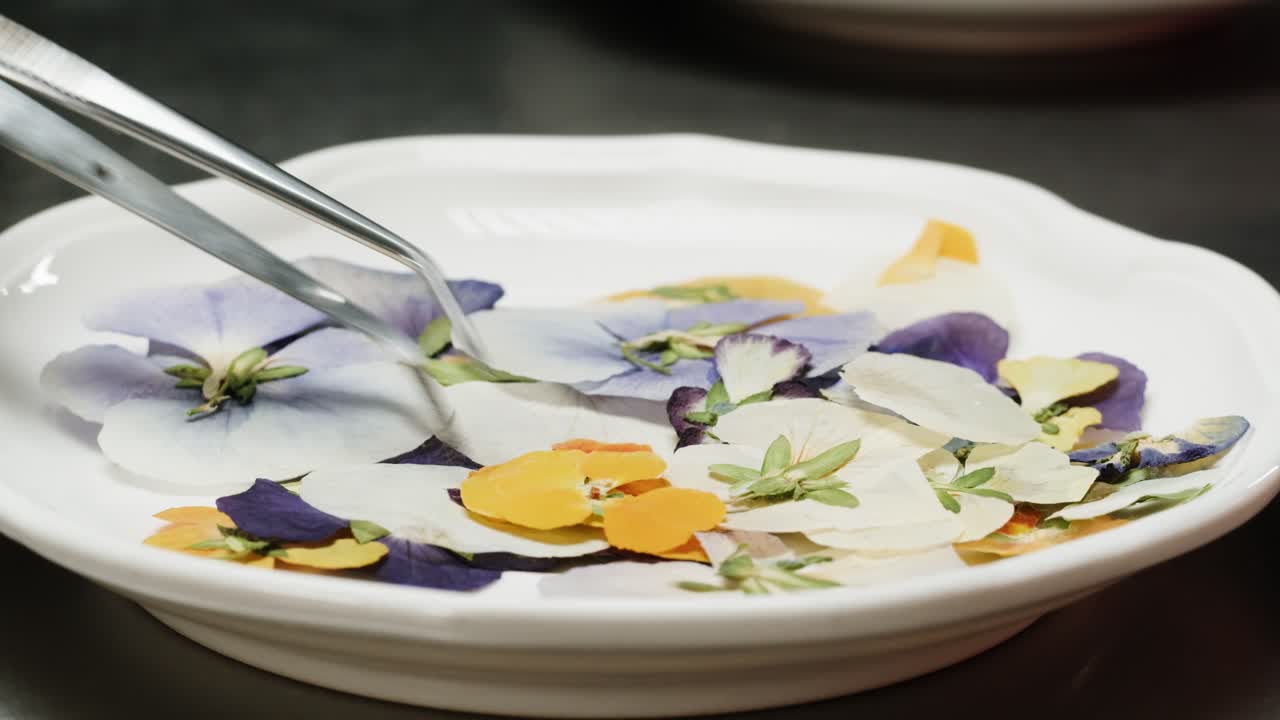 Preparing Edible Flowers for Culinary Decoration
