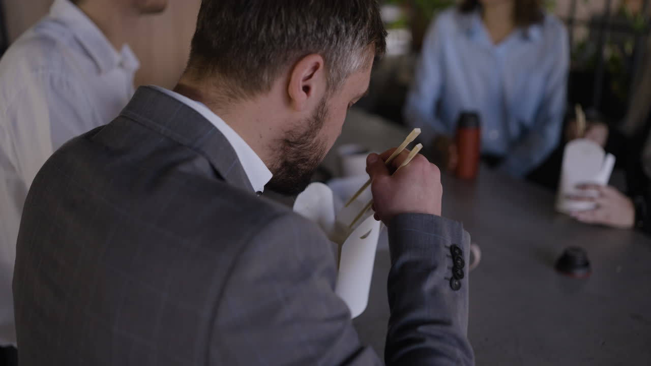 Business Colleagues Enjoying Lunch Together