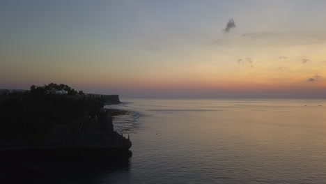 Aerial-orbits-people-gathered-on-scenic-point-for