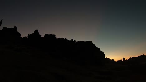 sunrise at a peruvian stone forest