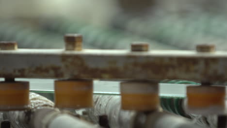 glass panel on the factory conveyor roller