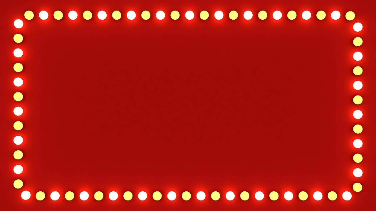 박이는 전구 빨간 프레임 경계 화면 표시 표면 카지노 배경 루프