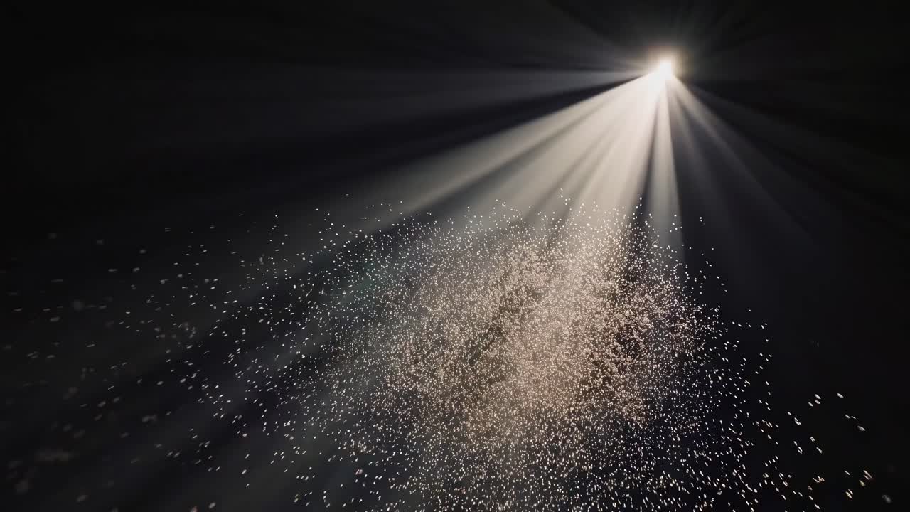 입자로 된 스포트라이트