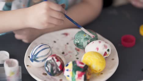 A-close-up-video-of-a-ceramic-plate-and-eggs