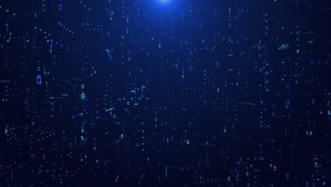 digital particles coding grid matrix technology motion visuals scifi programming environment