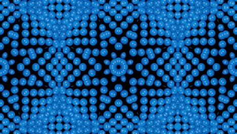 mosaico animado abstracto con objetos renderizados en 3d. fondo gráfico de movimiento de bucle sin costuras simple con bolas en 3d