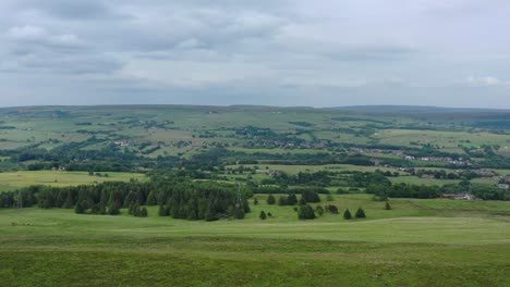 Drone-footage-flying-over-English-countryside-and-hills