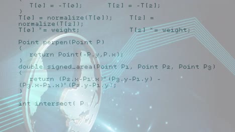анимация компьютерной обработки данных по всему миру