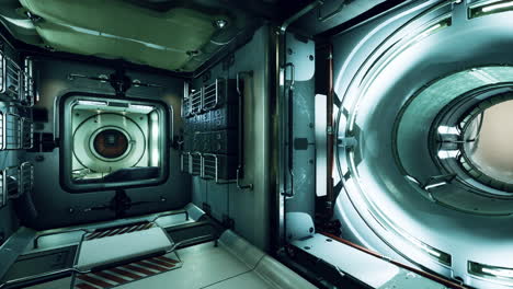 interior of futuristic internation space station