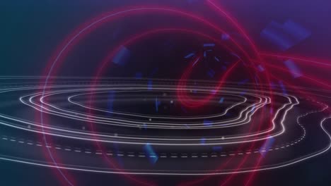 animation of shapes over digital tunnel
