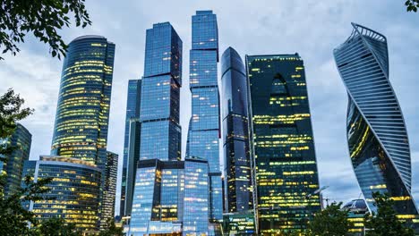 time-lapse skyscraper in the city