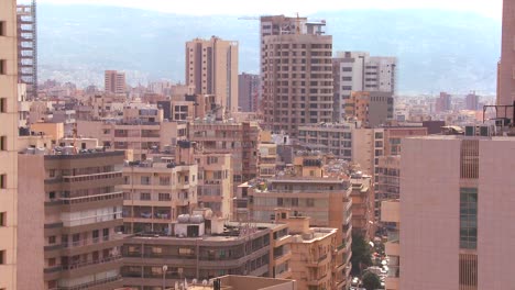 Eine-Aufnahme-Verschiedener-Hochhäuser-Und-Wohnungen-In-Beirut-Libanon