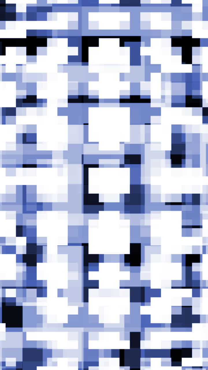 Sfondo Astratto con Transizione Glitch Pixel Blu e Bianco