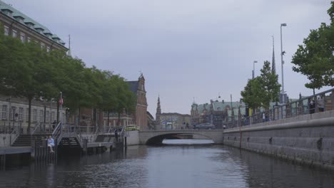 traveling along copenhagen, denmark canal