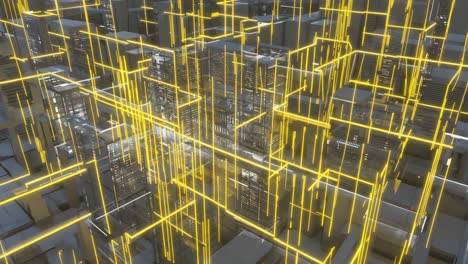 futuristic city grid