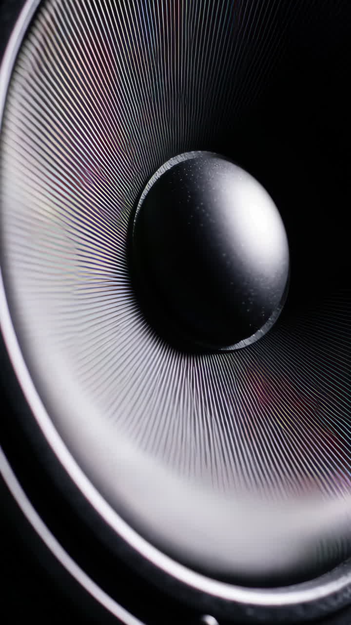 primer plano de un cono de altavoz