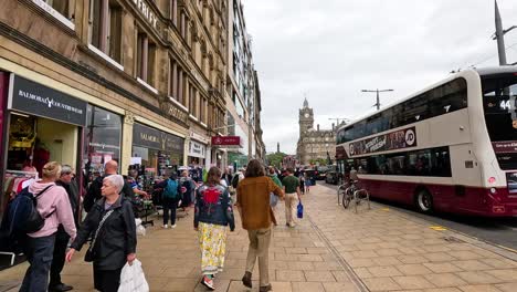 crowded street during edinburgh fringe festival