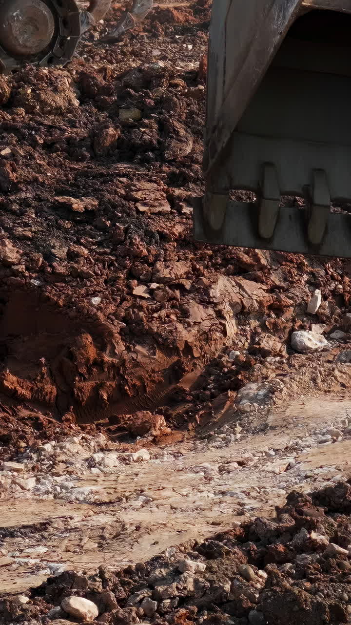 Escavatore che scava nel terreno