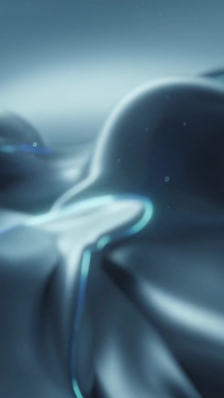 Abstract 3D Animation of Flowing Metallic Liquid Surface