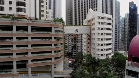 drone footage of buildings in hong kong