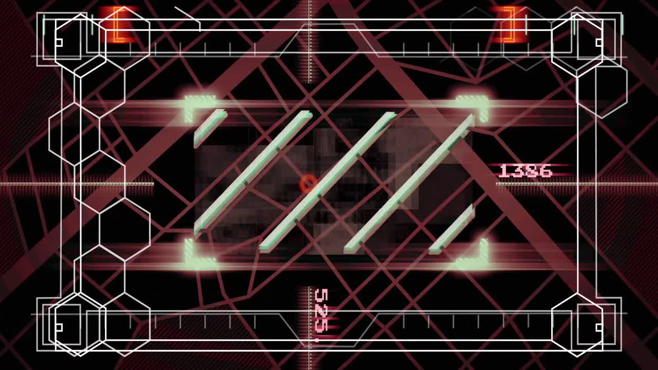 검은색 배경에 데이터 처리의 애니메이션