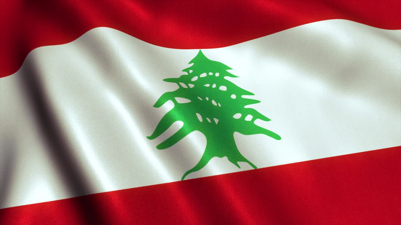 Lebanon Flag Video Loop - 4K