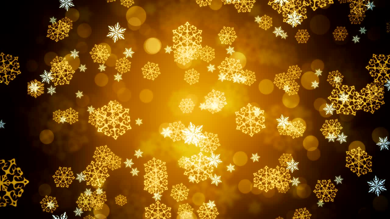 Golden Snow Flakes