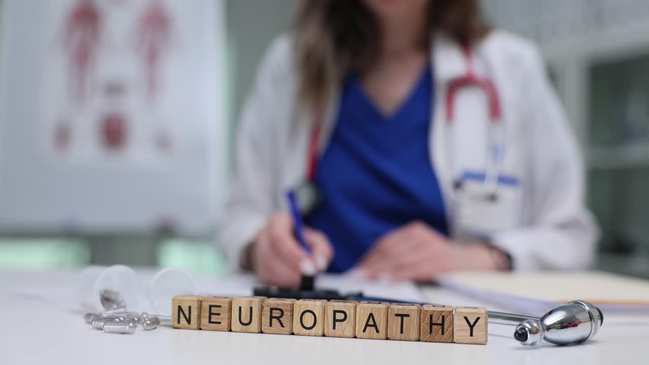 Neuropathy concept with medical professional