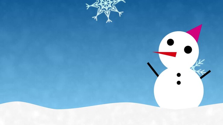 Snowman Looping animated background. 1080p.mp4