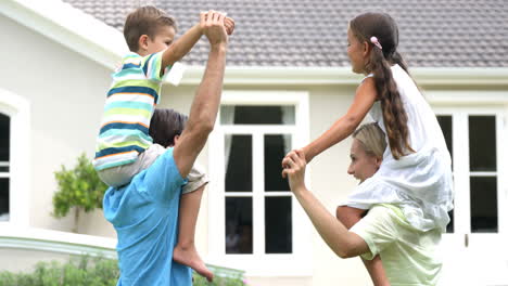 Happy-family-enjoying-together