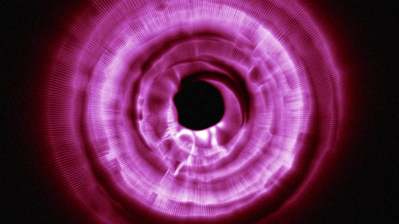 círculo abstracto con rayos de luz coloreados