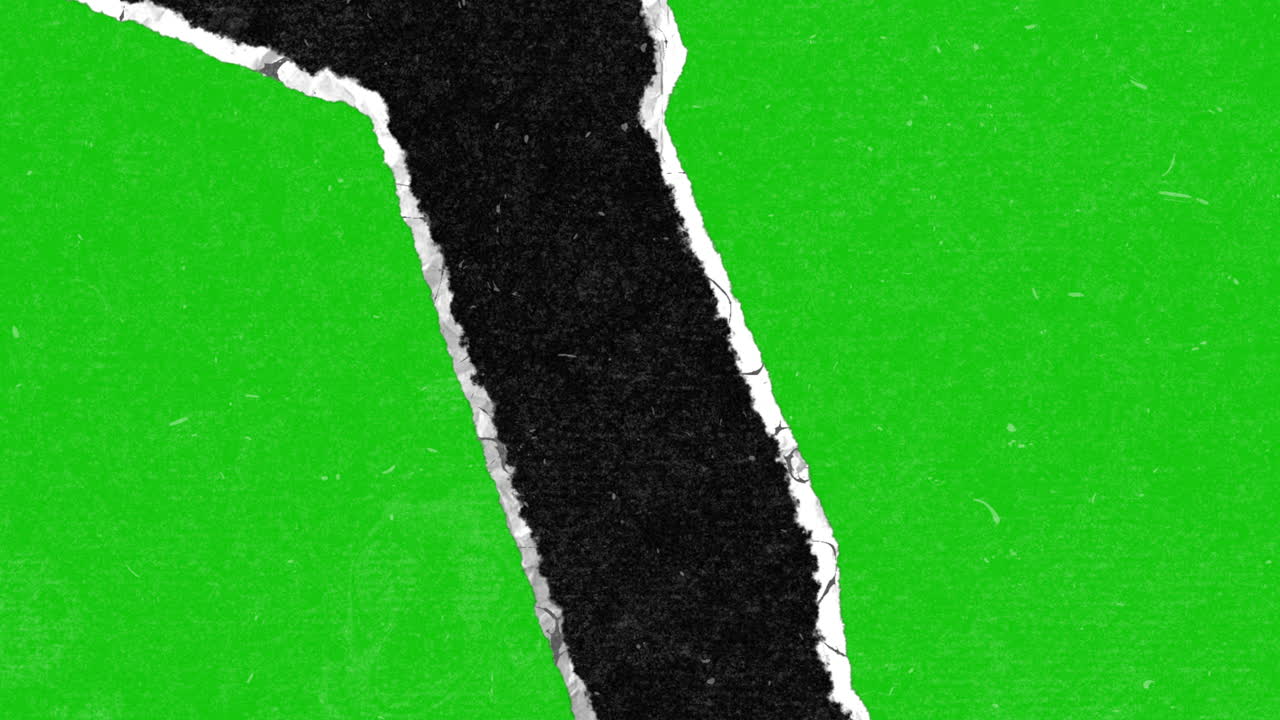 Ripped Black Paper Transition on Green Screen