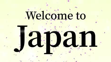 welcome to japan message text animation motion graphics