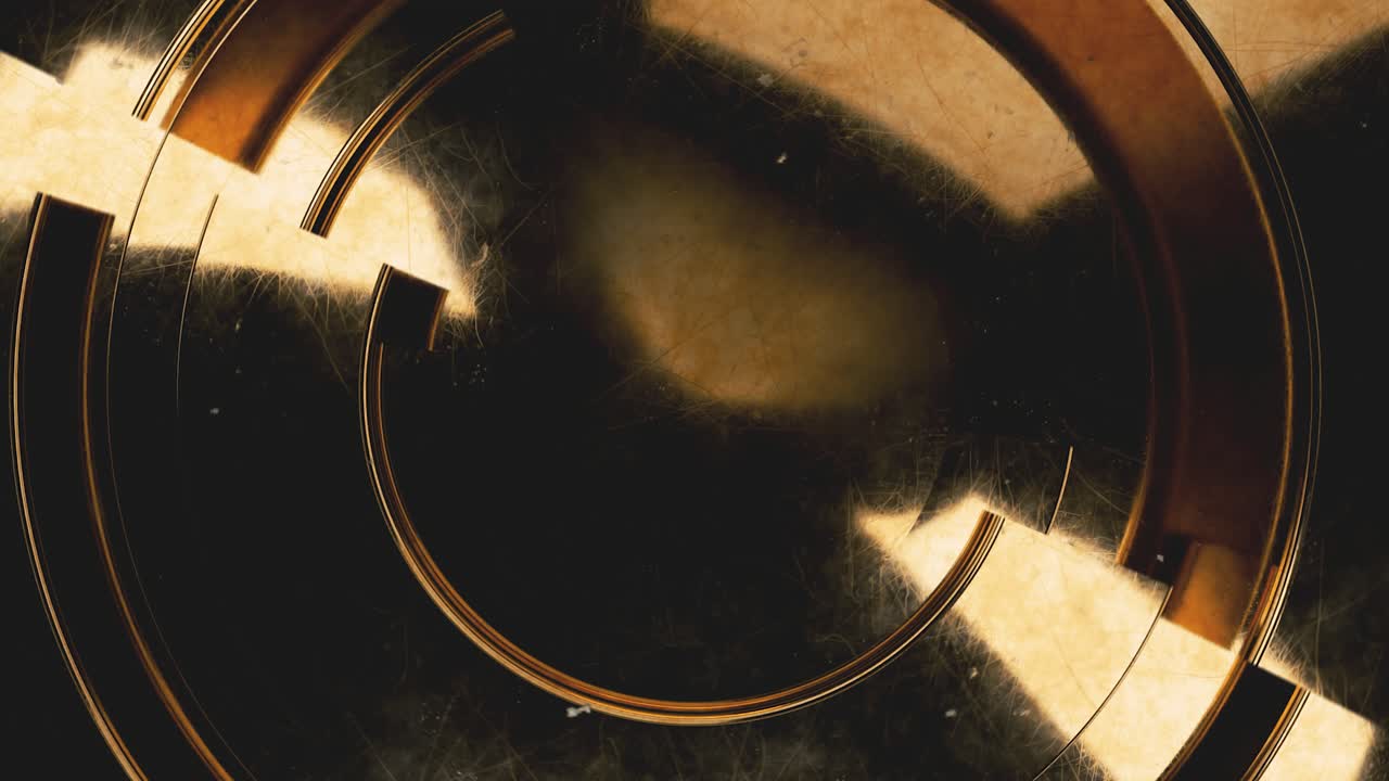 diseño geométrico circular dorado abstracto