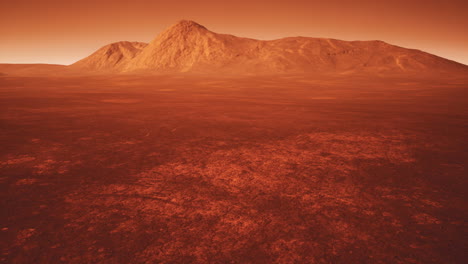 red planet with arid landscape