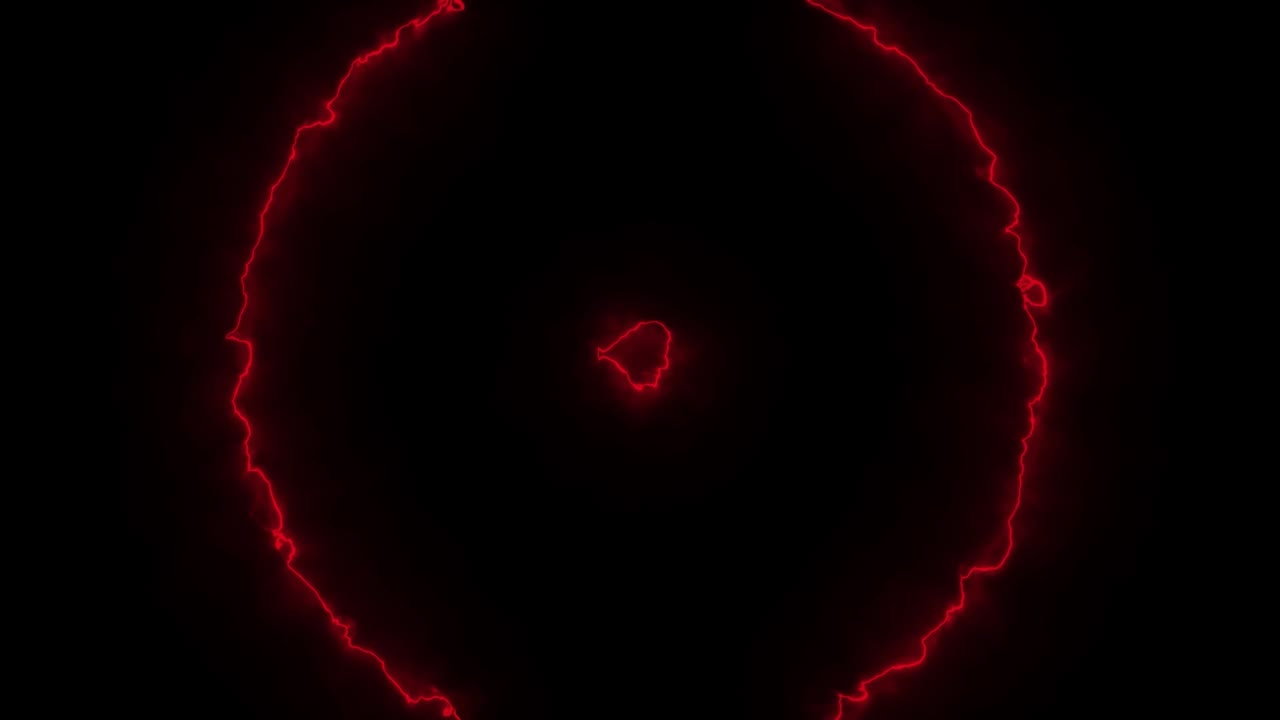 빨간 바람 원 에너지 오버레이 효과 루프