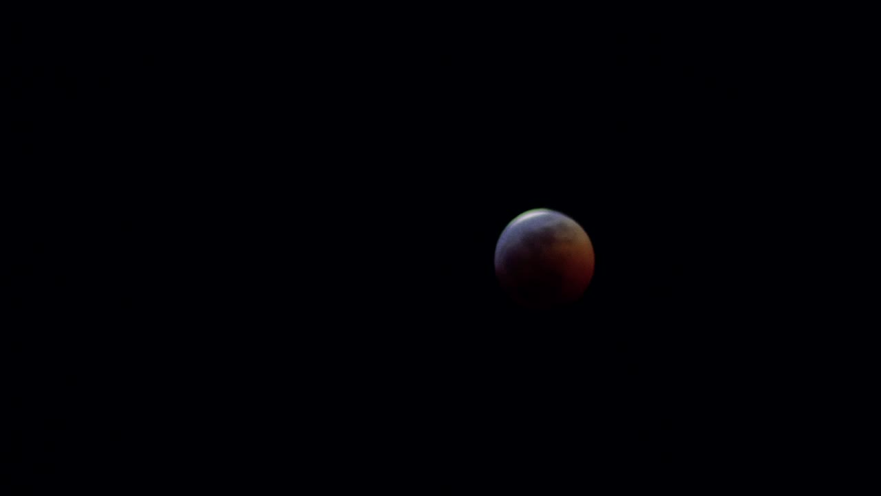 The total lunar eclipse sped up moving through the sky on January 20, 2019 as seen from Colorado