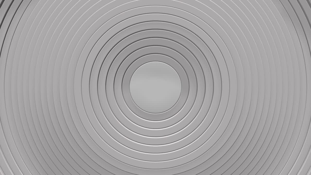 círculos de agua abstractos en bucle con efecto de metal gris.