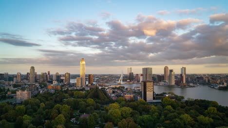 Rotterdam-Skyline-at-Sunset